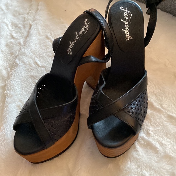 Free People black platform heels - Picture 2 of 4